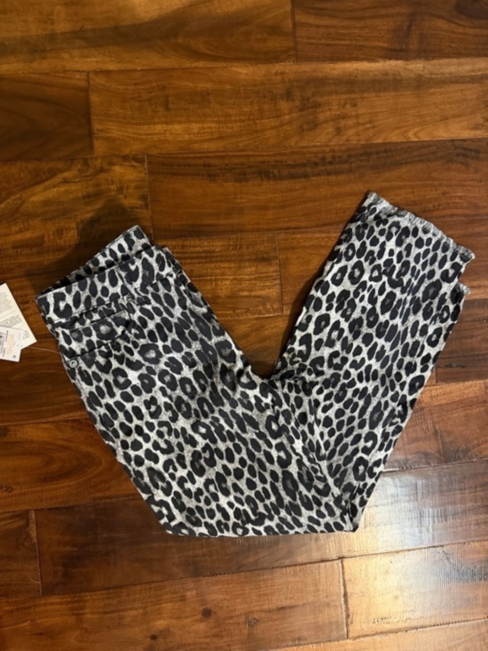 Michael Kors Black and White Leopard Print Pants